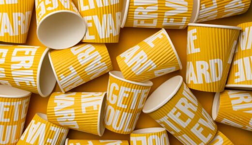 yellow cups, paper cups, eco-friendly cups, plastic-free, flat lay, paper cups, paper cups, paper cups, paper cups, paper cups