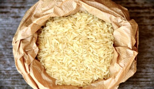 rice, rice grains, food, meal, nourishment, grains, paper bag, packaging, cook, rice, rice, rice, rice, rice