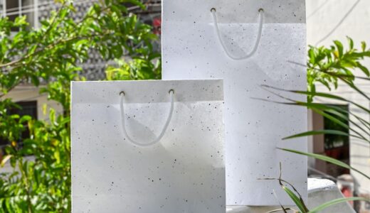 seed paper bags, plantable seed paper bags, shopping paper bags, bag, container, packaging