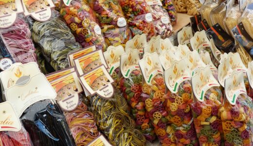 noodle, pasta, multicoloured, variations, packaging, wrapped up, selling