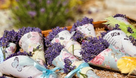 lavender, bouquet, dried flowers, rustic wedding, floral decor, handmade bouquet, vintage wrapping, purple flowers, garden gift, countryside, french style, romantic decor, lavender bunch, artisan craft, wildflowers, creative gift, flower paper cones, natural fragrance, gift idea, eco packaging, flower market, floral wrap, herbs, countryside charm, slow living