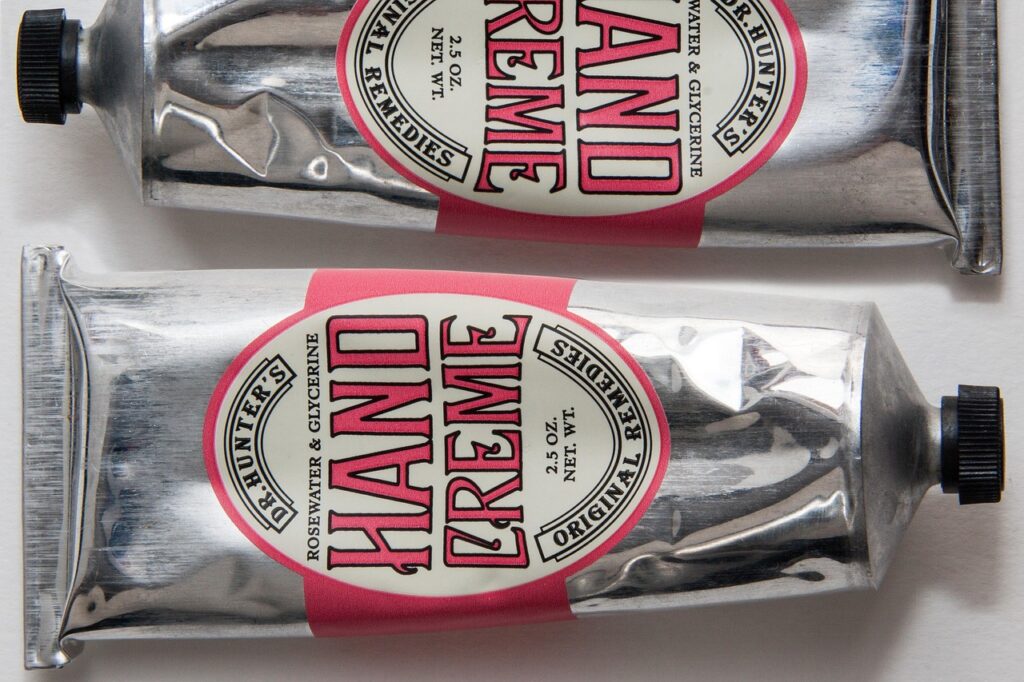 aluminum tubes, tube, container, hand cream, packaging, hygienic, nostalgic, art nouveau, american, pharmacy, dr william hunter, american flag apothecary shop, the best, hand cream, hand cream, hand cream, hand cream, hand cream, art nouveau