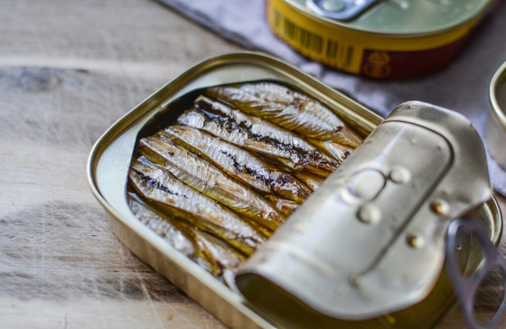 fish, nature, can, metallic, aluminum, container, storage, sprats, sardines, omega 3, fish oil, gray fish, gray fishing, gray metal