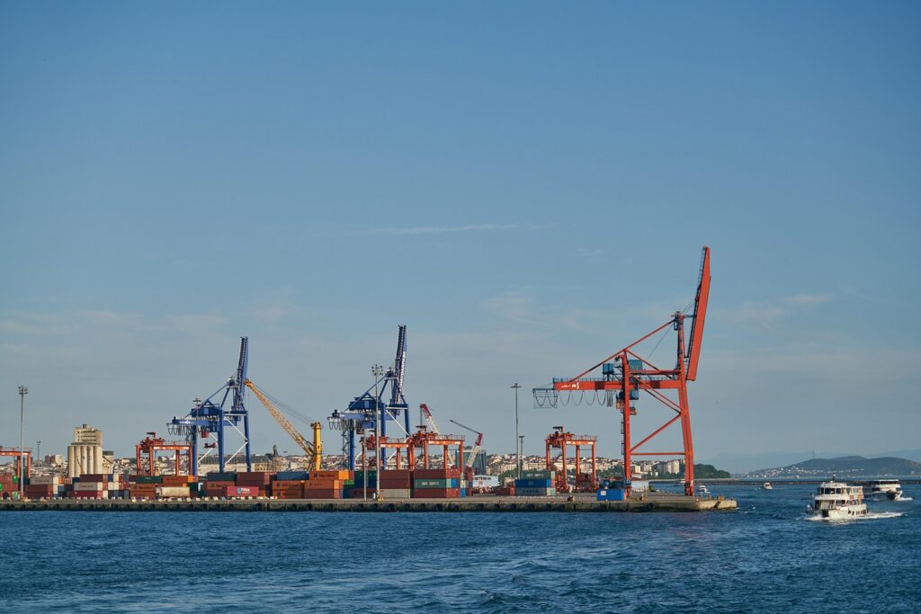 port, shipping, nature, ship, container, transport, sea, logistics, that, delivery, trade, industry, installation, terminal, sky, international, storage, cranes, crane, load