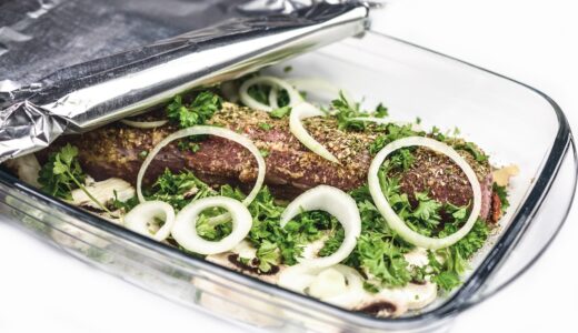 roast, dinner, meat, prepare, onion, rings, food, dish, heat resistant, ingredients, aluminum foil, aluminum foil, aluminum foil, aluminum foil, aluminum foil, aluminum foil