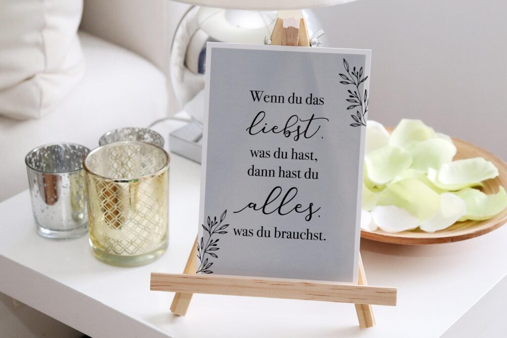 motivational quote, easel, decoration, picture, saying, deco, wood, bright, modern