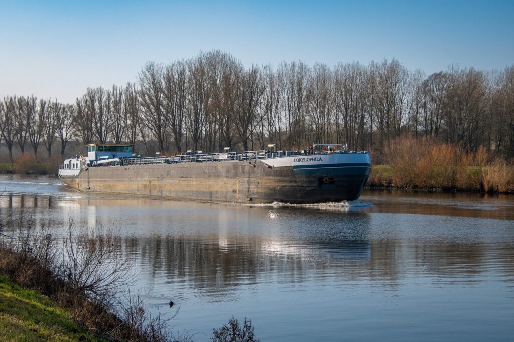 inland vessel, cargo boat, flat bottom, boat, water transport, river, canal, boating, shipping, ship background, ship wallpaper