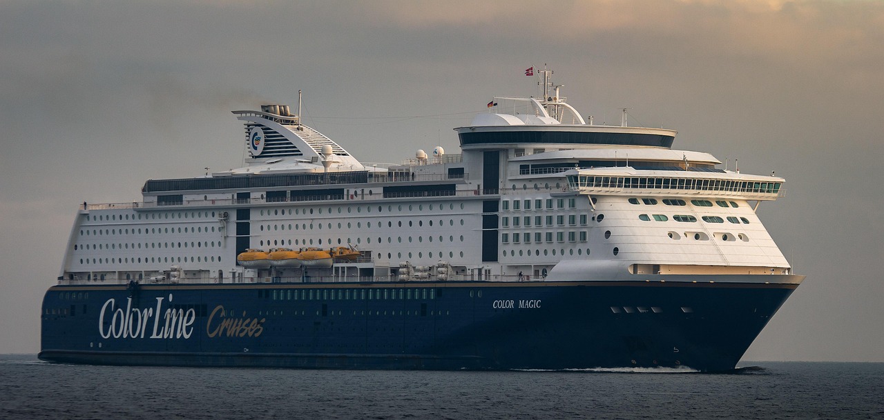 color lines, color magic, ship, nature, ferry, seafaring, cruise ship, laboe, shipping, water transport, sea, schleswig-holstein, baltic sea, beach, sunshine, coast, daymark, maritime, passenger ship